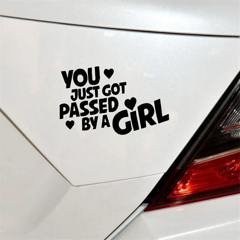 GADGETS WRAP Vinyl Wall Decal Sticker Passed by A Girl Decal Funny Vinyl Car Sticker