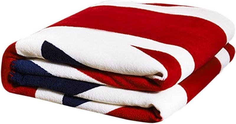 EMERGE UK Flag Bed Blanket Luxury Fleece Blanket Great British Flag Chair Cabin Sofa Couch Blanket Warm Soft Plush Travel Blanket Bedspread Cover Beach Throw Blanket