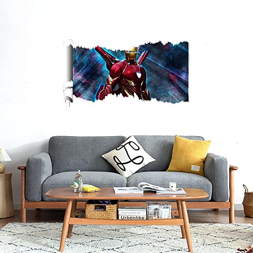 GADGETS WRAP Printed Wall Decal Sticker Scratched Paper Style Wall Decal (90cm x 50cm) - Avengers End Game Iron Man Full Mode