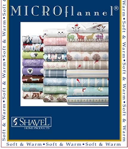 Shavel Home Products Micro Flannel Printed Sheet Set, Polar Bears