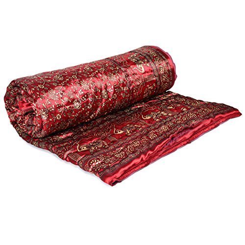 SVT Traditional Famous Jaipuri Beautiful Floral Print in Silk red Jaipuri Rajai/Razai/Quilt King Size/King Size Bed Quilt/Comforter/AC Quilt/AC Comforter