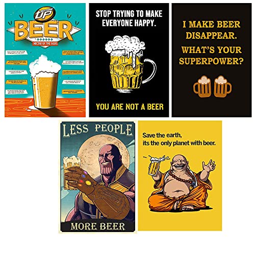 Tallenge - Beer Posters - Set of 10 Magnets (Magnet,4 x 6 inches, Multicolour)