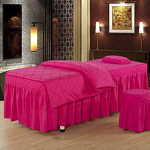 LXDZXY Set of 4 Beauty Bed Sleeves, Bed Set for Tattoo Table, Includes Duvet Case Pillow Case Stool Bed, Washable,3,19080Cm