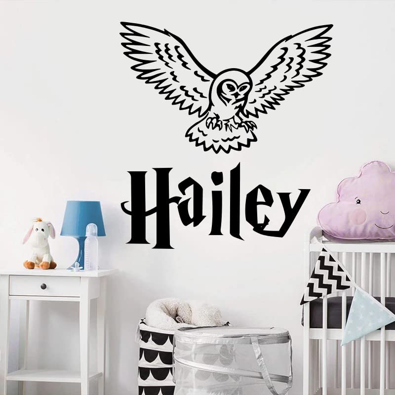 GADGETS WRAP Wall Decal Vinyl Sticker for Home Office Room Decoration Custom Name Owl Movie Potter HARR Wall Sticker