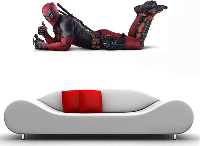 DivineDesigns Vinyl Deadpool Be Calm Sticker (Size :- 91 X 36 Cm) | Wall For Living Room/Bedroom/Office And All Decorative Stickers, Self-Adhesive, Wall, Cms)