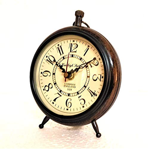 5 Inches Antique Look Round Table/Desk Clock