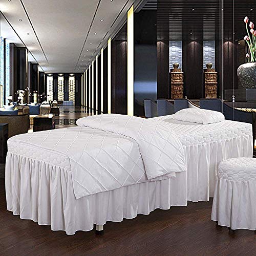 LXDZXY Set of 4 Beauty Bed Sleeves, Bed Set for Tattoo Table, Includes Duvet Case Pillow Case Stool Bed, Washable,1,19080Cm