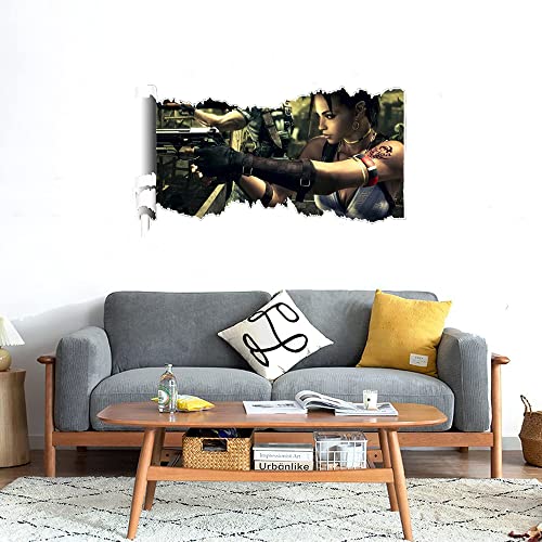 GADGETS WRAP Printed Wall Decal Sticker Scratched Paper Style Wall Decal (90cm x 50cm) - Resident Evil 5