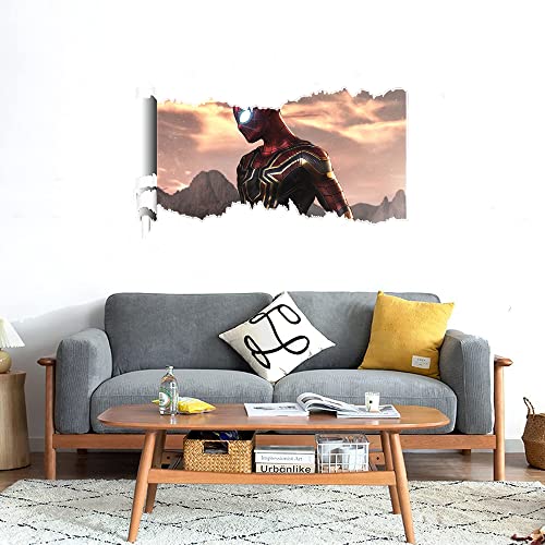 GADGETS WRAP Printed Wall Decal Sticker Scratched Paper Style Wall Decal (90cm x 50cm) - Far Home Spider Man