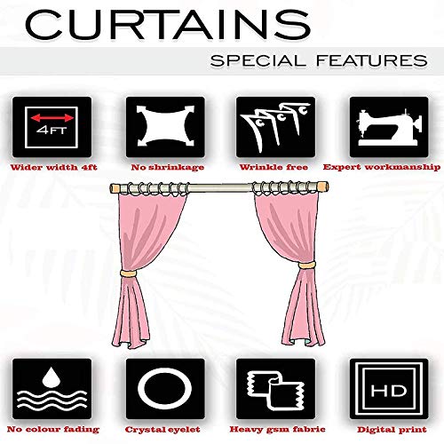 Indiancraft Blackout Curtain for Bedroom or Living Room Darkening Curtains for Door 9 feet Set of 2 Plain Curtains for Long Door (9 ft Purple 2 Piece)