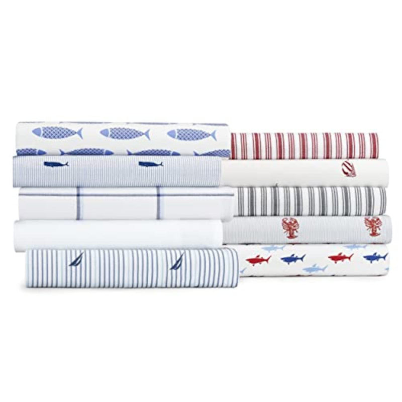 Nautica Cotton Percale Sheet Set, Twin X-Large, Audley