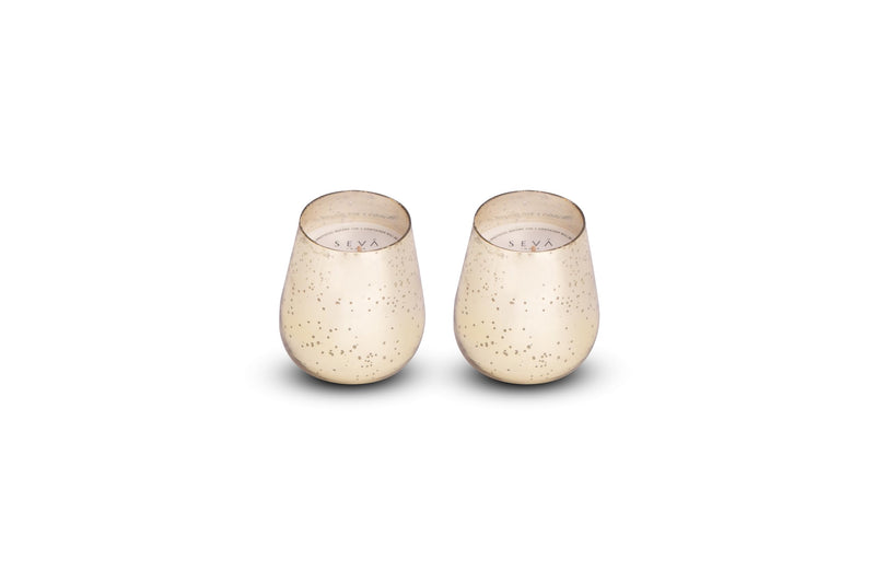 SEVA HOME Royal Candle - Set of 2 (gold) - Blanc