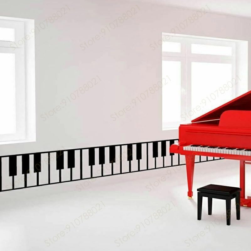 GADGETS WRAP Vinyl Modern Musical Instrument Decor Piano Keys Wall Decal