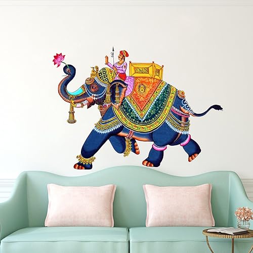 Vcreate Decor Decorative Traditional Elephant Wall Sticker & Decal,Size- 58 Cm X 50 Cm