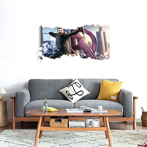 GADGETS WRAP Printed Wall Decal Sticker Scratched Paper Style Wall Decal (90cm x 50cm) - Hawkeye