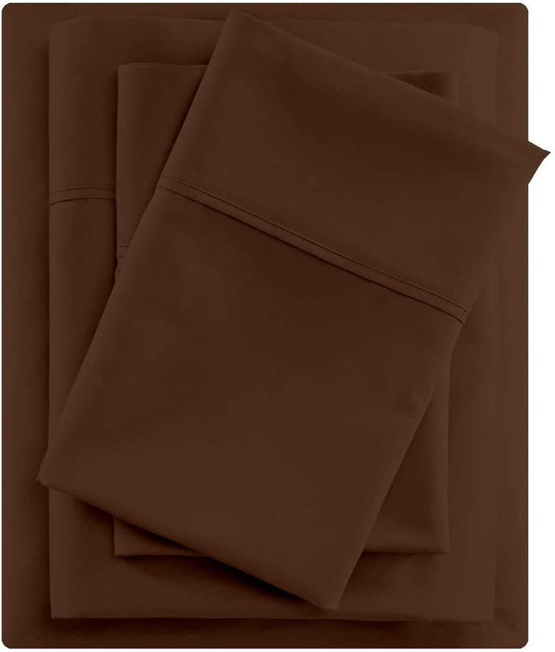 bedsheet for Hostel Bed | Bedsheets | Bed Sheet | chadar - Soft - 50 Flat Sheet with 50 Pillow Cover - Chocolate Solid - Single Size bedsheet