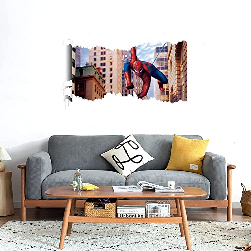 GADGETS WRAP Printed Wall Decal Sticker Scratched Paper Style Wall Decal (90cm x 50cm) - Spiderman Marvel