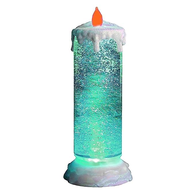 Vaibhav Enterprises Light Swirling Glitter Water Color Changing Candle Light, Tears Candle (Glitter LED Candle)