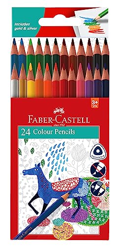 Faber-Castell Triangular Colour Pencils - Pack of 1 (Assorted)