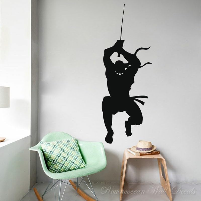 GADGETS WRAP Vinyl Ninja Fighter Warrior Samurai Swords Wall Stickers Vinyl Home Decor