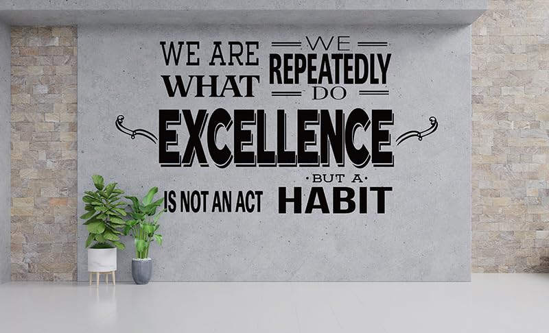 GADGETS WRAP Wall Decal Vinyl Sticker We are What Excellence Office Quotes for Office Home Wall Decoration