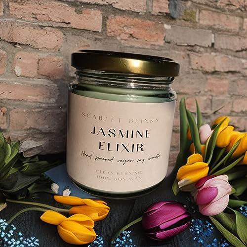 Scarlet Blinks Citrus Sorbet Candles | Jasmine Elixir Candles | Sandal Wood Candles | Soy Wax Candles | Aroma Therapy Candles | Burning Time:- 45HRS Pack of 3