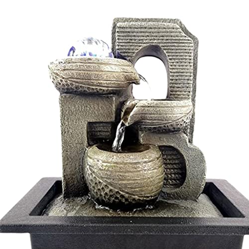 CALANDIS Waterfall Fountains Handmade Zen Meditation Indoor Water Fountain for Home