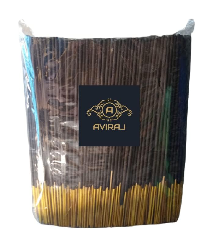 Aviraj Incense Sticks Agarbatti for Pooja 1kg Bulk Pack I Fragrance - Sandalwood I Dhoop Agarbatti Incense Stick I Natural Ingredients and Fragrance I 900 Gm Stick weight, 9 inch Size Sticks