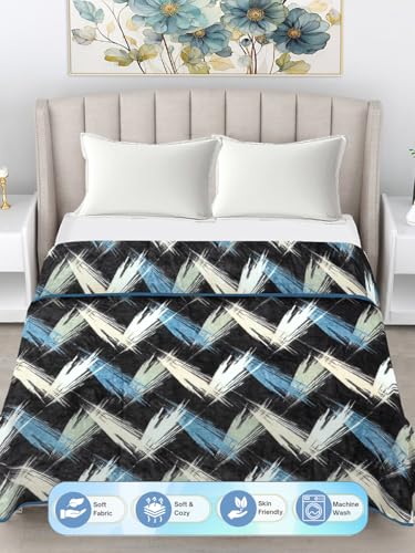 FABINALIV Multicolor Abstract 230 GSM Ultra Soft Double Bed AC Blanket (FLBK-1003-Multi)