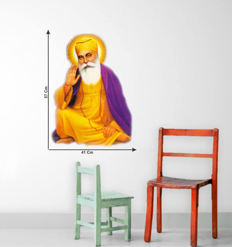 Decor Kraft Gurunanak ji Wall Sticker & Decal,Size- 55 Cm X 32 Cm,Religious