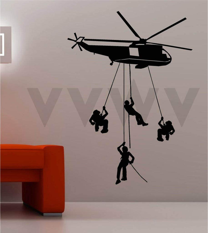 VVWV Air Force Wall Sticker Wall Decal Logo Sticker Black 50.00 X 75.00 Cm