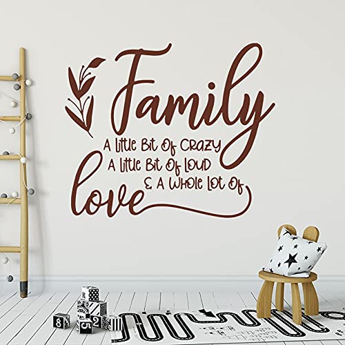 GADGETS WRAP Vinyl Decal Sticker Family A Little Bit of Crazy Brown (Item Finish Size : 68cm x 56cm)