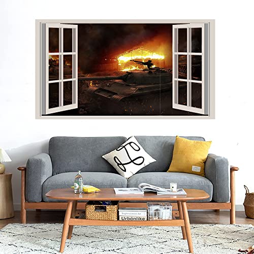 GADGETS WRAP Printed Wall Decal Sticker Fake Window Style Decal (90cm x 50cm) - World of Tanks wot 113 China