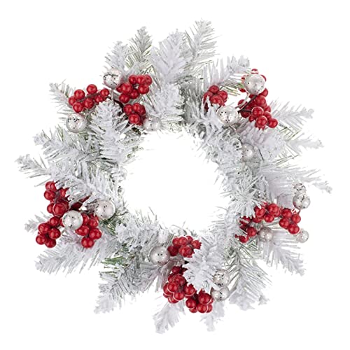 SAZ DEKOR Christmas Candle Wreath Candles Pillar Decorative Rustic for Home Wedding