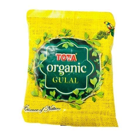 PRINT BHARAT Raw Organic Gulal Gift Set, Essence of Nature, Decorative Box Pure Natural and Herbal Gulal in Gift Box | Pack of 4 - Green, Pink, Yellow, Orange (40gm Each) (Box 2)