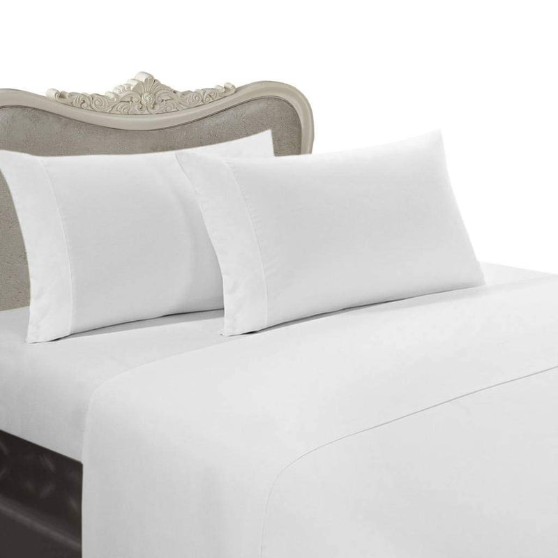 Italian 1500 Thread Count Egyptian Cotton Sheet Set DEEP Pocket, Olympic Queen, White Solid Italian Finish