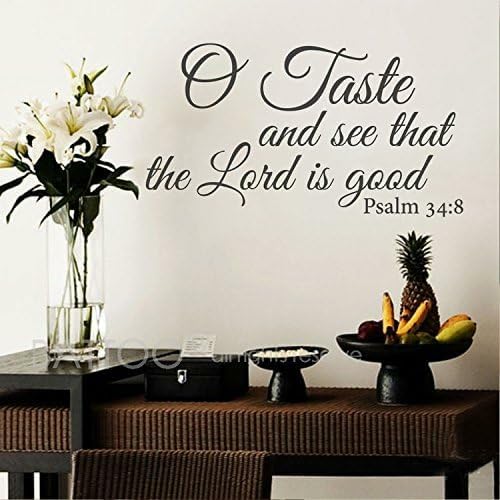 GADGETS WRAP Taste and See That The Lord is Good - Vinyl Lettering Wall Decal Quote Bible Verse Scripture Psalm