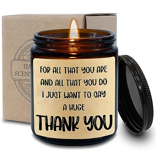 Arhalulu Thank You Candle Gifts for Women Men, Gifts for Thanksgiving Day Mother's Day, Vanilla Scented Candles Warm Gift for Mom, Appreciation Gift Funny Gift for Women Men Family Friend Coworkers