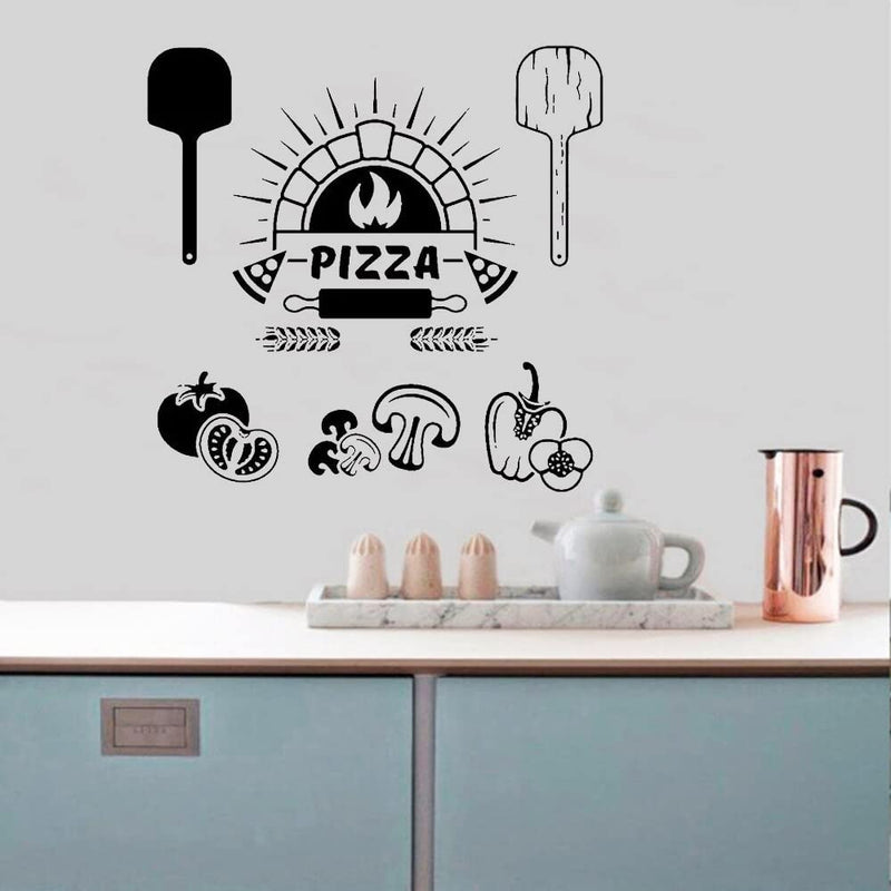 GADGETS WRAP Vinyl Decal Sticker Pizza Italian Restaurant Cooking Kitchen (Item Finish Size : 58cm x 57cm)