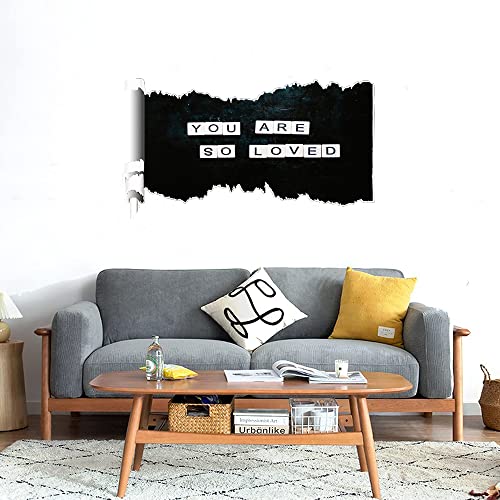 GADGETS WRAP Printed Wall Decal Sticker Scratched Paper Style Wall Decal (90cm x 50cm) - You are So Loved