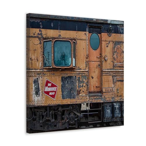 GADGETS WRAP Canvas Gallery Wrap Framed for Home Office Studio Living Room Decoration (17x17inch) - Rusty Milwaukee Road Print