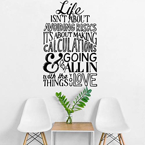 GADGETS WRAP Vinyl Decal Sticker Life Isn't About avoiding Risks It's About Making (Item Finish Size : 42cm x 65cm)