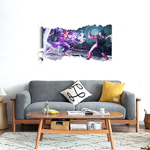 GADGETS WRAP Printed Wall Decal Sticker Scratched Paper Style Wall Decal (90cm x 50cm) - TEKKEN7 03