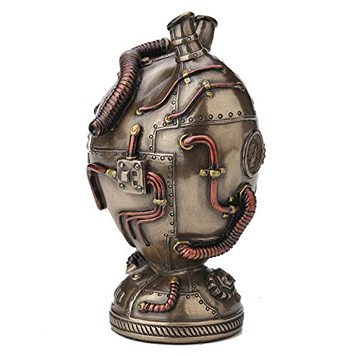 Veronese Design 4 1/2 Inch Steampunk Heart Clock Cold Cast Resin Antique Bronze Finish Statue Home Decor