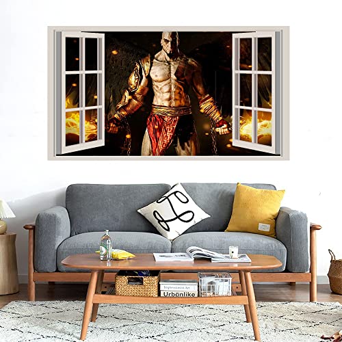 GADGETS WRAP Printed Wall Decal Sticker Fake Window Style Decal (90cm x 50cm) - Two Swords