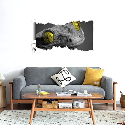 GADGETS WRAP Printed Wall Decal Sticker Scratched Paper Style Wall Decal (90cm x 50cm) - Yellow Eyes