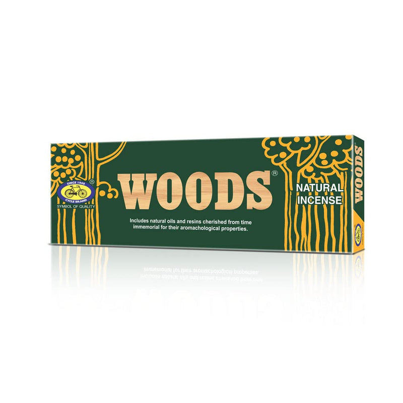 Cycle Pure Woods Natural Agarbatti with Woody, Sandal-Amber Fragrance - Pack of 1 (Total 40 Sticks)