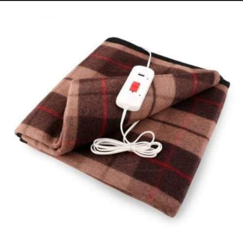 WINSTON HOME Bedding Heated Blanket Electric Throw - Soft Electric Blanket for Couch, Solid Polyester Double Electric Blanket | Fire Resistant & Overheat Protected