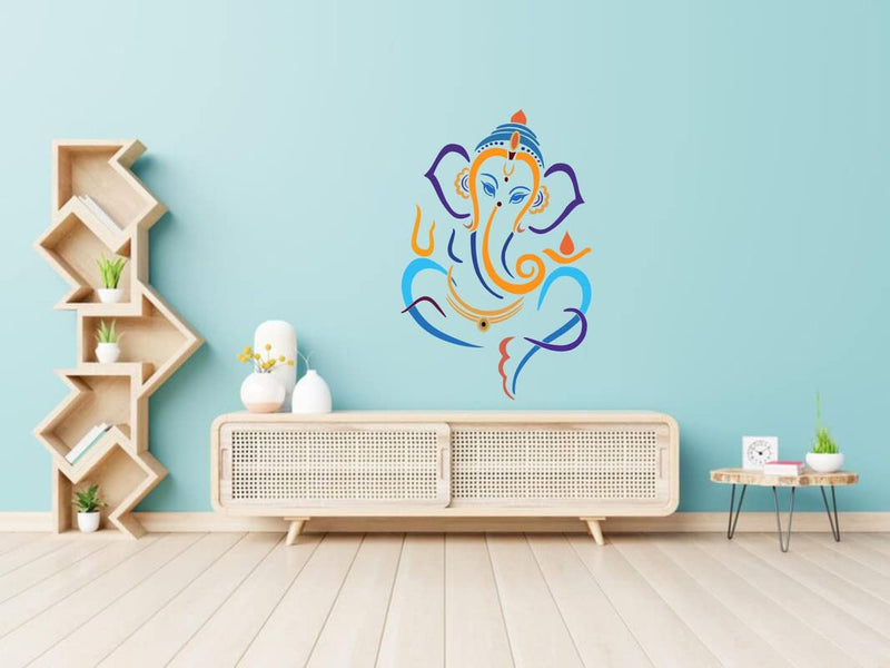 Jnm Enterprises™ 'Ganesh ji' Wall Sticker (PVC Vinyl, 71 cm x 50 cm)