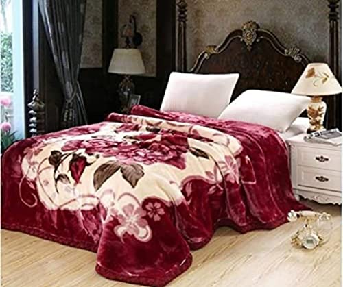 ALCITIC Home Printed Korean Mink Blanket for Double Bed. Luxurious Mink AC Blanket